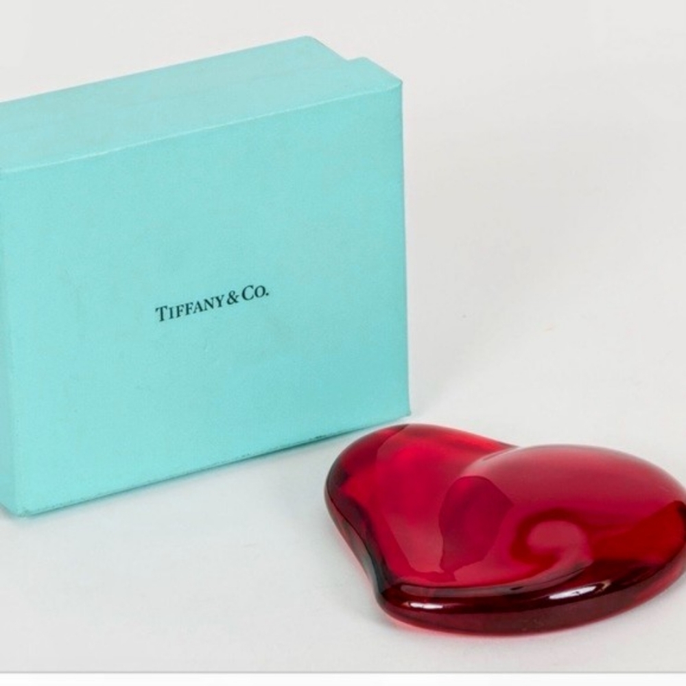 Tiffany Red Heart Paperweight
